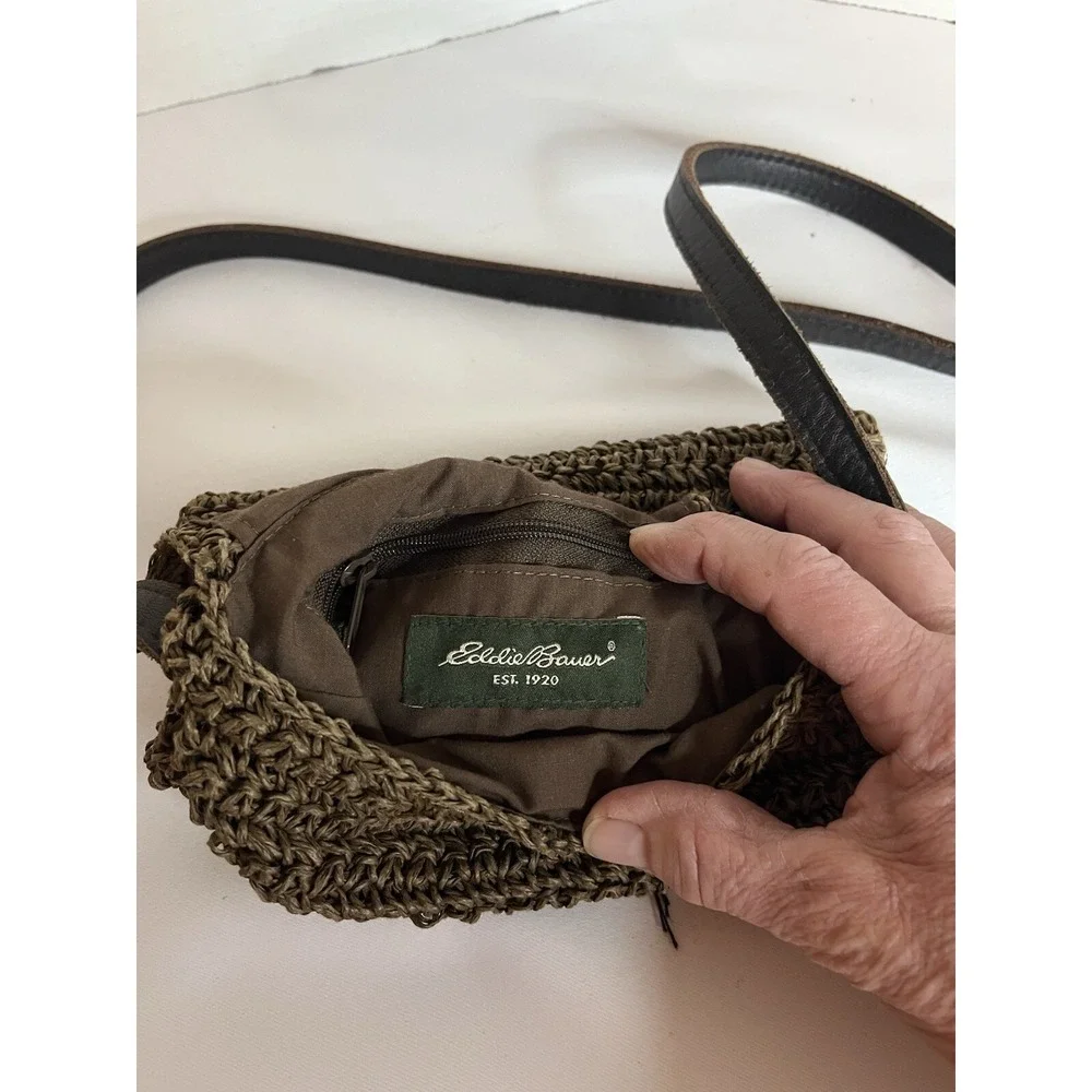 Eddie Bauer Small Crossbody Woven Purse. 9X7.5